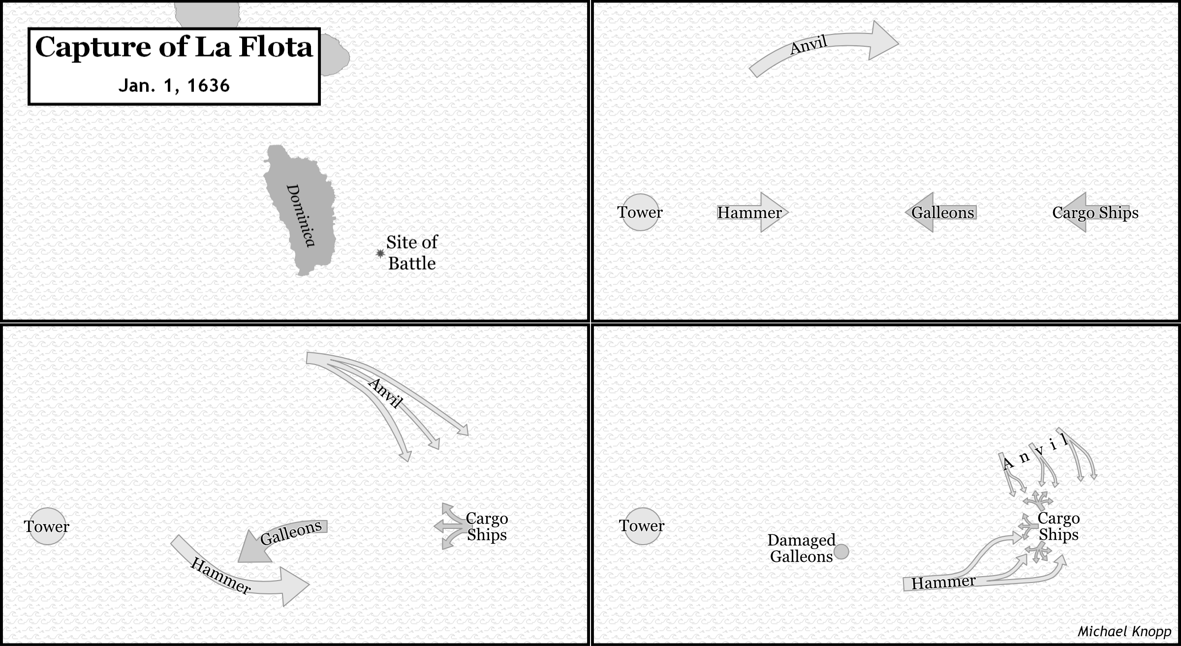 Map of the Capture of La Flota